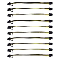 NK Phoenix 6 Pin Stecker auf 8 Pin (6+2) PCI Express Netzteilkabel NUR für CoolerMaster und Thermaltake Netzteil mit 6 Pin Port 20 Zoll (50 cm) 10er Pack …