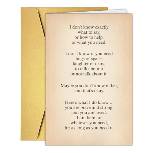 RPJIEKINXU Heartfelt Get Well Soon Card for Him Her, Support, Thinking of You, Feel Better, Encouragement Positive Card for Friend Coworker Son Daughter Husband Wife