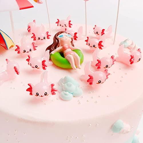 Brinquedo Axolote | 30 Peças Mini Resina Axolotl Escultura Decoração | Estatueta de animais minúscul