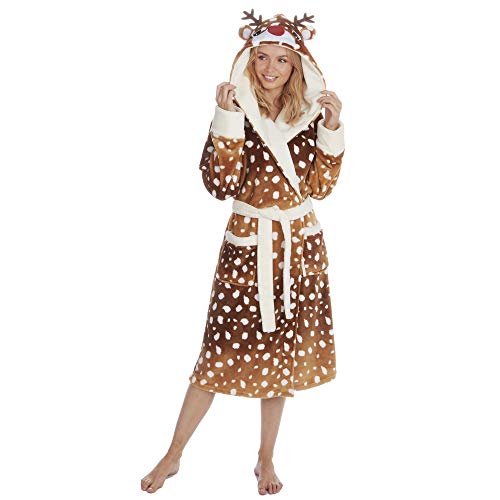 Robe de chambre à capuche femme beige XL finis les matins frileux