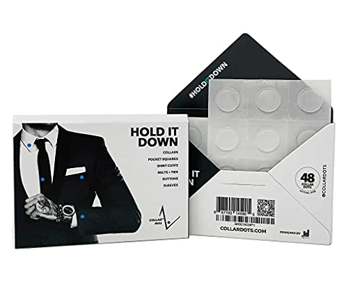 Collar Dots Revolutionary Collar Stays for Polo s & Dress Shirts | 1 Kit - 48 Dots