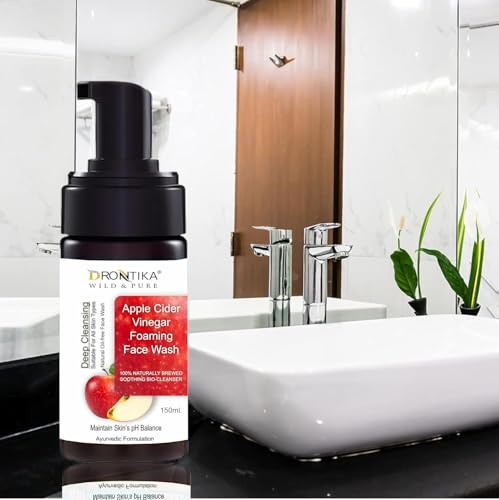 Image of Drontika Wild & Pure Apple Cider Vinegar Foaming Face Wash - No Parabens, Sulphate & Silicones 150ml. (Apple Cider Vinegar)