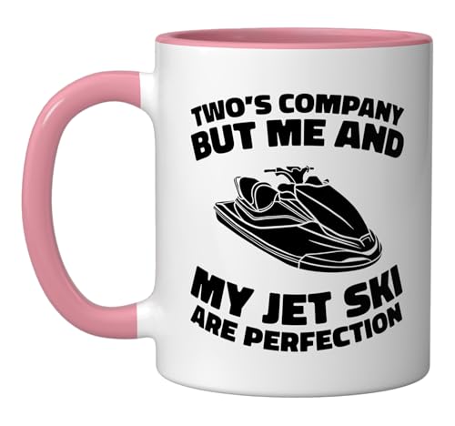 Jet Ski Ceramic Mug Pink White Twos Company