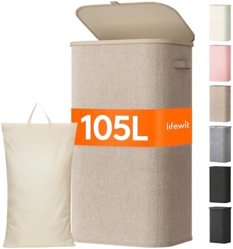 Lifewit Cesto Ropa Sucia, Cesta Ropa Plegable con Bolsa Extraíble...