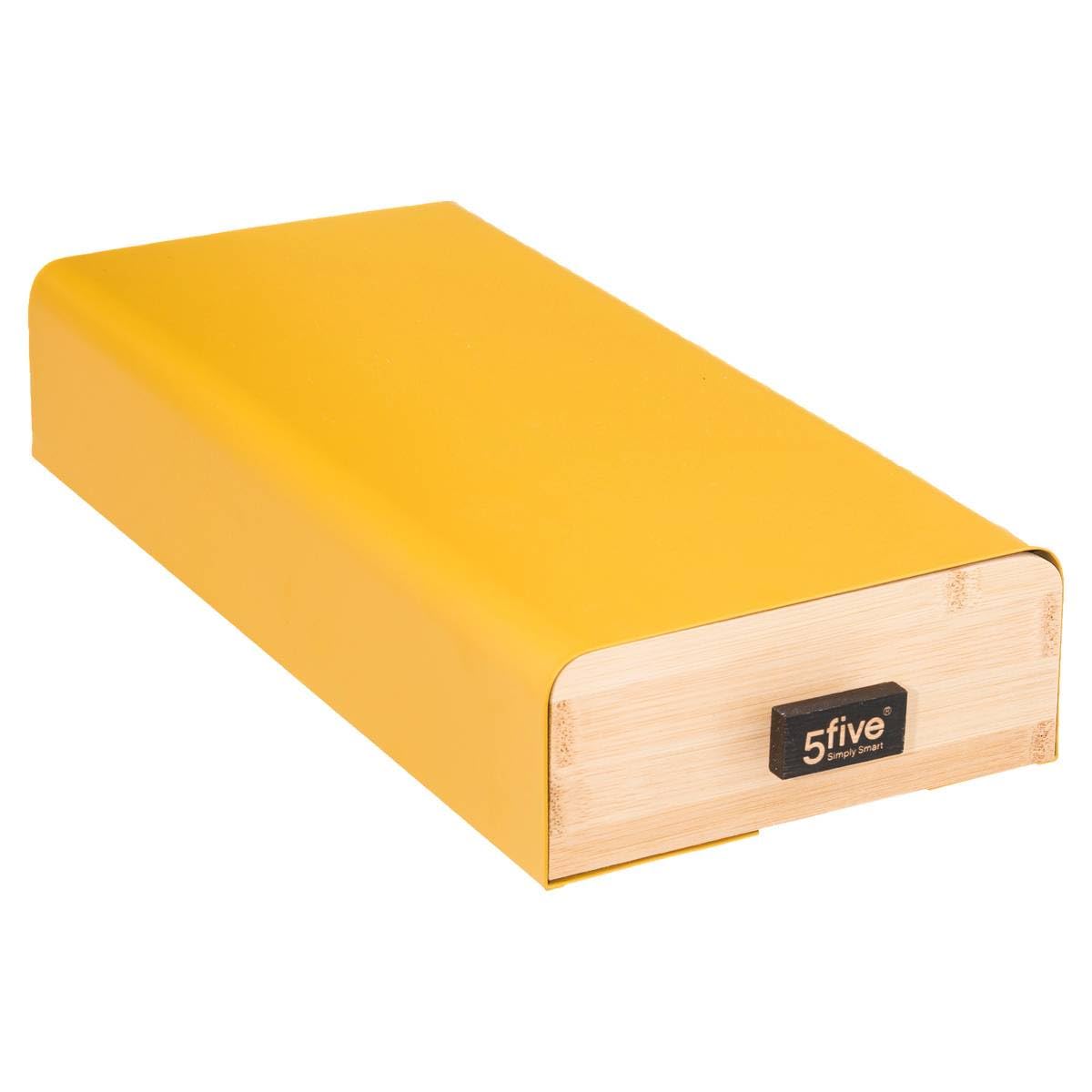 Rangement dosettes café 30 capsules 5five jaune moutarde, accessoire coloré pour plan de travail