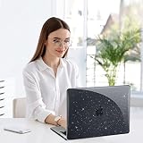 EooCoo Etui Kompatybilne z MacBook Air 13,6",Brokatowy Kryształ Czarny