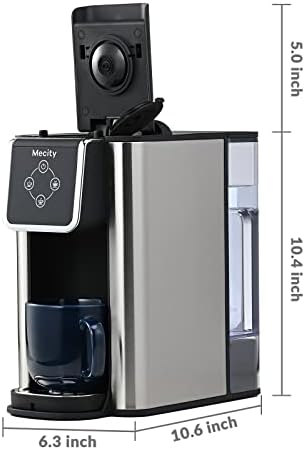 Mecity Coffee Maker 3 in 1 Single Serve Coffee Machine, Compatible with K cup Capsules, Instant Coffee Pot, Tea maker, 6,8,10 Oz Cup, Removable 50 Oz Water Reservoir, 120V 1150W — view 7