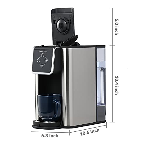 Mecity Coffee Maker 3 in 1 Single Serve Coffee Machine, Compatible with K cup Capsules, Instant Coffee Pot, Tea maker, 6,8,10 Oz Cup, Removable 50 Oz Water Reservoir, 120V 1150W by Mecity - Image 8