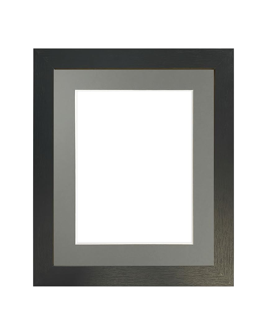 Frames By Post Dark Grey Mount Studio Black Ash Picture Frame With 40 X 50 For Image Size A3