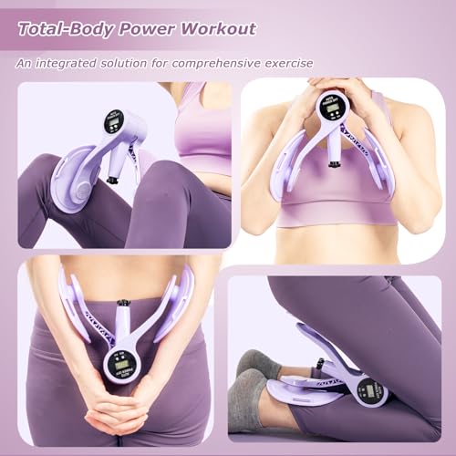 ZADBP Thigh Trainer [2026 Upgraded], 12-80LB Thigh Exerciser, LED Pelvic Floor Exercise Devices, 360° Inner Thigh Exerciser, Thigh Hip Trainer Kegel Excerciser with 50LB Resistance Band by ZADBP - Image 4