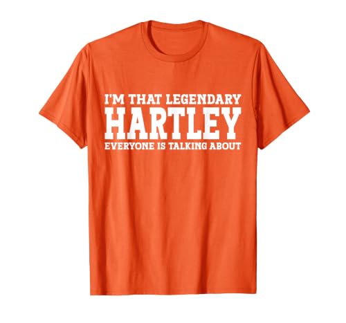 Hartley Surname Funny Team Family Last Name Hartley T-Shirt, Men, Orange, 3X-Large