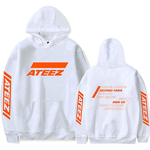 EnjoyYourLife ATEEZ Sweat Femme Sweat-Shirt Unisex Manches Longues Kpop Pull Capuche Hong Joong Seong HWA Yun Ho Yeo Sang San Min Gi Woo Young Jong Ho
