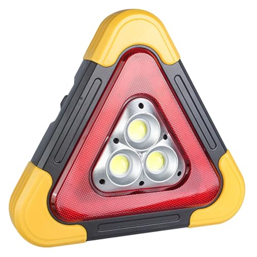 Zerodeko Luz de la señal de advertencia balizas intermitentes brillante triangulos de advertencia para autos coches luces de advertencia del coche luz de advertencia triangular AbS
