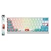 HITIME x XVX 60% Percent Keyboard with Strap, H61 Wired Aluminum Gaming Keyboard, Hot Swappable, Kanagawa Anime PBT Keycaps, RGB Backlit, Cherry Profile, Sound Absorbing Pads, Creamy Linear Switch