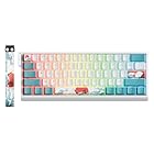 HITIME x XVX 60% Percent Keyboard with Strap, H61 Wired Aluminum Gaming Keyboard, Hot Swappable, Kanagawa Anime PBT Keycaps, RGB Backlit, Cherry Profile, Sound Absorbing Pads, Creamy Linear Switch