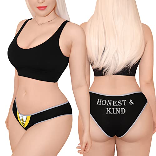 Littleforbig Women's Ladies Soft Cotton Underwear Comfortable Hipster Briefs 4 Pack Panties Set – Cosplay Wizard School L Multicolor #TOP3