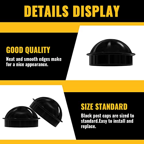 VIVIDA 4" Chain Link Post Caps, Black Post Cap for Chain Link Fence, for 4" OD Pipe, Black Powder Coated, 2 PCS by VIVIDA - Used condition - Image 6