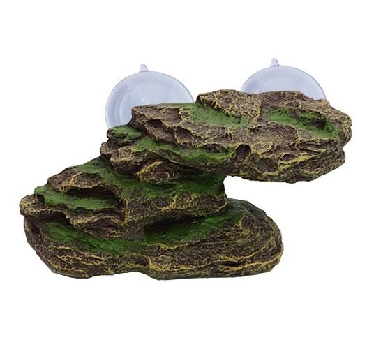 Grottes d'aquarium et cachettes pour reptile (2 pcs) - Roches réalistes d'angle 21x10x10cm
