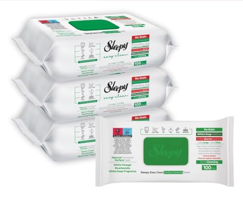 Sleepy Easy Clean reinigingsdoekjes voor meerdere oppervlakken | Witte zeeptoevoeging | 300 vellen | 100 x 3 stuks