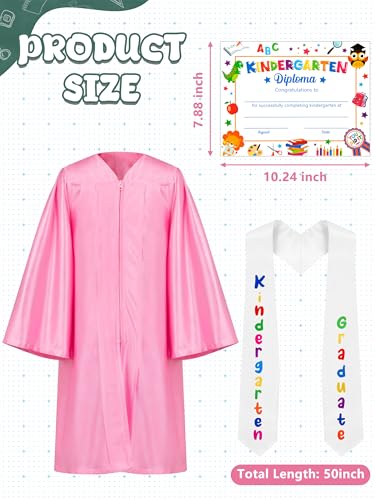 QZYL Kindergarten Graduation Cap and Gown Set, 2025 Kids Graduation Outfit with Tassel and Certificate for Kindergarten — view 2