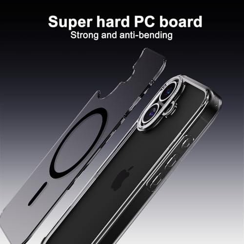 PAUL B for 2025 iPhone 17 Case (Compatible with MagSafe) Military Grade Drop Protection(Drop Tested up to 13FT) Anti Yellowing | Magnetic Rugged Shockproof Phone Cover (Clear Black, iPhone 17) by PAUL B - Used condition - Image 5