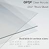 OPTIX Clear Acrylic Plastic Sheet - 0.093 Clear - 11 in. x 14 in. - 12 Pack