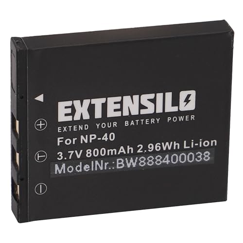 EXTENSILO 1x Batterie Compatible avec Fuji/Fujifilm FinePix Z2, Z3, Z5fd, Z-1, Z-3, Z-5fd Appareil Photo, Reflex numérique (800mAh, 3,7V, Li-ION)