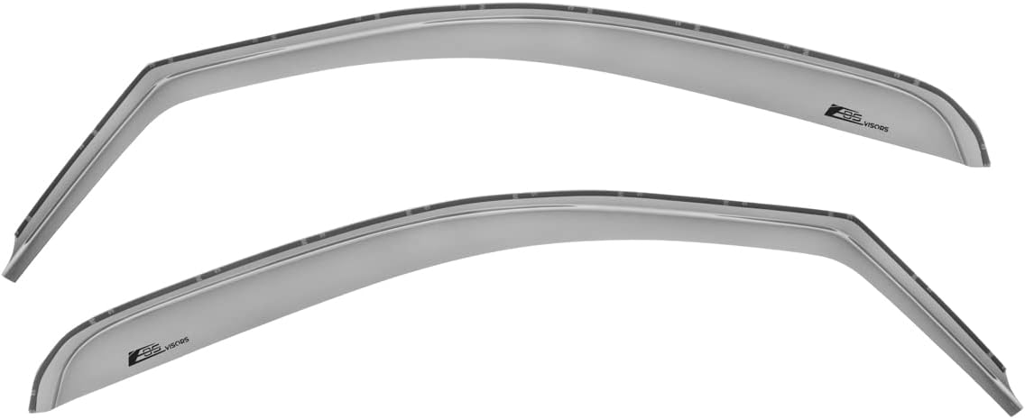 Fits All 2014-2018 Chevrolet Silverado 1500 2500HD 3500HD Regular Cab Models | EOS Visors in-Channel Style Smoke Tinted Side Vents Window Deflectors Rain Guards