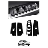 Vlookee ホンダ ヴェゼル 新型VEZEL RV3 / RV4 / RV5 / RV6 アクセサリーウィンドウスイッチパネル ヴェゼル アクセサリー ウインドウスイッチ ガーニッシュ ピアノブラック vezel パーツ ドアスイッチパネル インテリアパネル ABS 傷防止 簡単取付 内装パーツ 保護パーツ（4PCSセット）