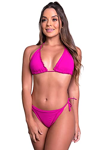 Biquíni Cortininha Ripple Asa Delta Feminino Cintura Alta Moda Praia