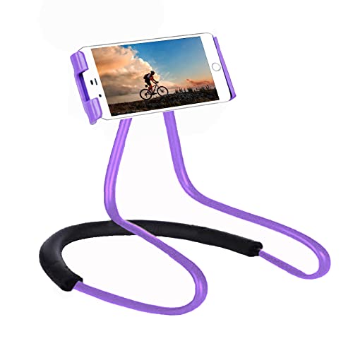 Lazy Cell Phone Holder - Universal Phone Holder to Wear Around Neck Lazy Bracket Free Rotating Smart Mobile Phone Mount Stand