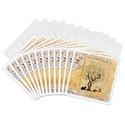 Cartes de vœux chat noir pour vos invitations de automne