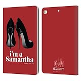 Head Case Designs sous Licence Officielle Sex and The City: Television Series Je suis Une Samantha Personnages Coque en Cuir à Portefeuille Compatible avec Apple iPad 9.7 2017 / iPad 9.7 2018