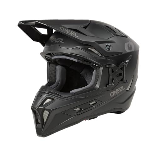 O'NEAL | Motocross-Helm | MX Enduro | ABS-Schale, Konfort-Innenfutter, Lüftungsöffnungen für optimale Belüftung & Kühlung | EX-SRS Helmet SOLID V.24 | Erwachsene | Schwarz | Größe L
