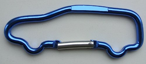 Preisvergleich Produktbild na-und Alu Karabiner Auto Schlüsselanhänger 3x9cm car blau