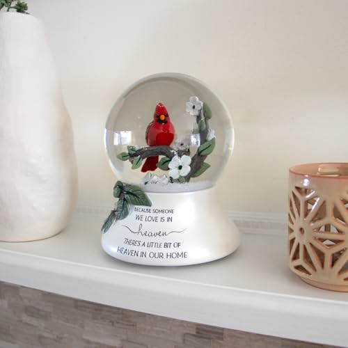 Pavilion Gift Company - Because Someone We Love is in Heaven There's A Little Bit of Heaven in Our Home - Cardinal LED Lit 120mm Musical Water Globe Memorial in Memory Bereavement Loss of Loved One by Pavilion Gift Company - Used condition - Image 2