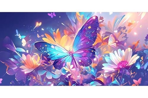 Diamond Painting Papillon Grand Format 100x200cm Broderie Canvas