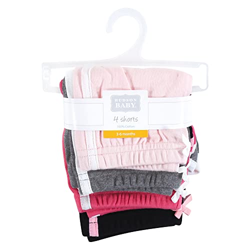 Hudson Baby Unisex Baby And Toddler Shorts Bottoms 4-Pack, Pink Black, 2 Toddler #TOP1