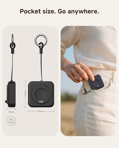 Przenośna ładowarka do zegarka Garmin, 1200 mAh, ładowarka do Garmin Vivoactive 6 5, Fenix 7X 6, Venu 3s 3 2, Instinct 3 2, Forerunner 165 265 965, Approach S70 S62 S50 S44, Epix Pro 2, Tactix 8 7