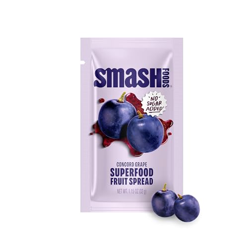 Smash Foods Grape Jam Squeeze Packets | 10 Single Serve