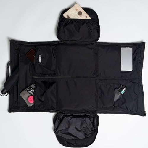 (シムクリア) SIMCLEAR TSUNAGU BAG TRAVELLER PLUS ガーメントバッグ メンズ 40L 50L 多機能 ボストンバッグ スーツバッグ 3泊4日 4泊5日 トラベラー 大容量 メンズ ビジネス 撥水性 (ブラック)