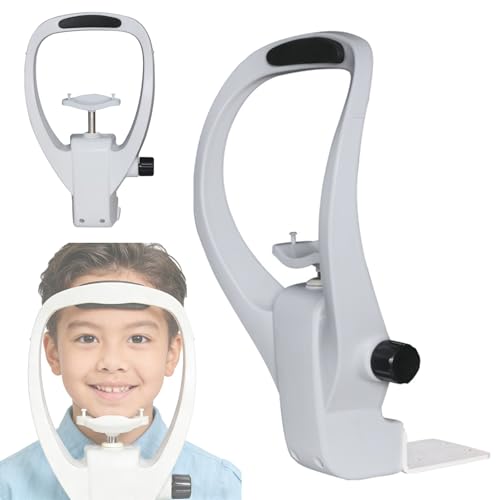 Reposacabezas ajustable para optometría, marco de soporte para la frente con ajuste de altura, reposacabezas oftálmico para exámenes oculares, perilla de elevación