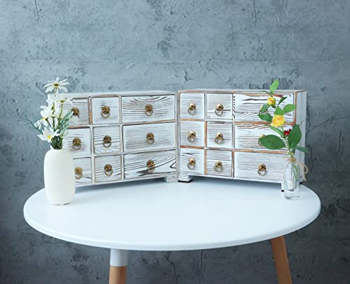 1Pcs Traditional Solid Wood Small Chinese Medicine Cabinet L Vintage And Retro Look With Great Storage Apothecary Drawer Herbal Dresser L Great For Modern Gear | No Assembly Required(White) #TOP4