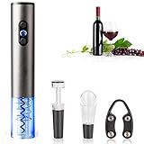 🍷【Abre una botella de vino sin esfuerzo】Simplemente presione el botón inferior,Este abridor de botellas electrico extrae el corcho de cualquier botella en 6 segundos sin esfuerzo. Presione el botón superior para desalojar el corcho de la unidad.Nuestro abridor botellas electrico puede abrir tapones tanto naturales como sintéticos