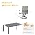VICLLAX Patio Table and Chairs for 6 Person, 7 Pieces Patio Dining Set Includes 63" Rectangle Outdoor Table and 6 Outdoor Swivel Chairs for Lawn Garden, Grey Table and Grey Chairs