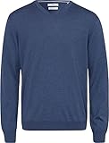 MERINO WOOL EASY WASH BRAX Herren Style Vico Pullover, Denim, 50