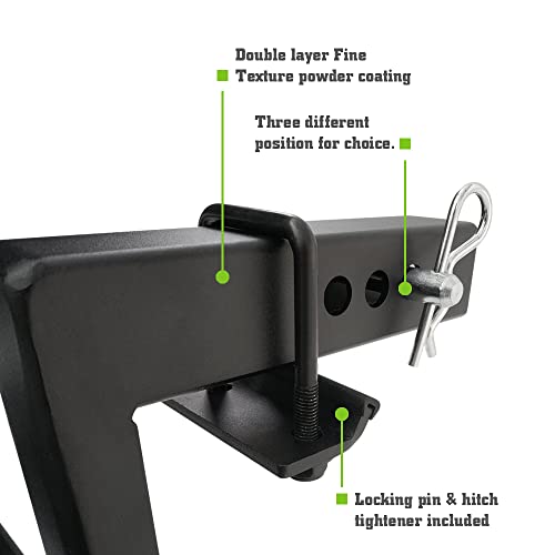 Builtefy Hitch Step Universal Fit 2" Hitch Receivers Heavy Duty Steel Rear Bumper Drop Steps With 6" Drop For Pickup Trucks Vans Fine Texture Black #TOP3