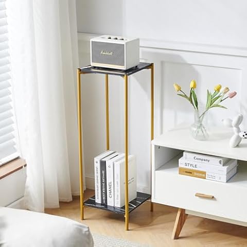 Sanery Indoor Tall Plant Stand with Marble Cover