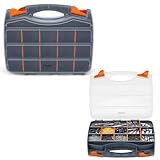 Design compact : mini organisateur d'outils élégant et portable avec poignée verrouillable, idéal pour les projets de bricolage et le rangement dans le garage.