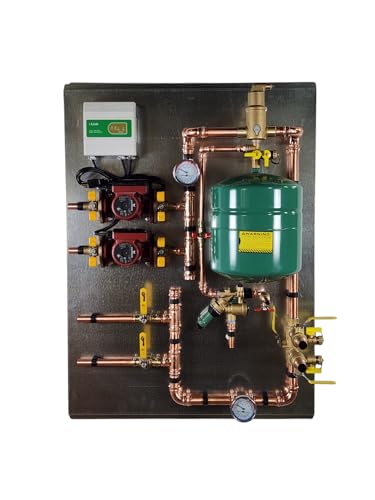 FloorHeat Essential Series Hydronic Radiant Heat Control Panel, Pre-Assembled Distribution System for Radiant Floor Heating Applications (2 - Zone)